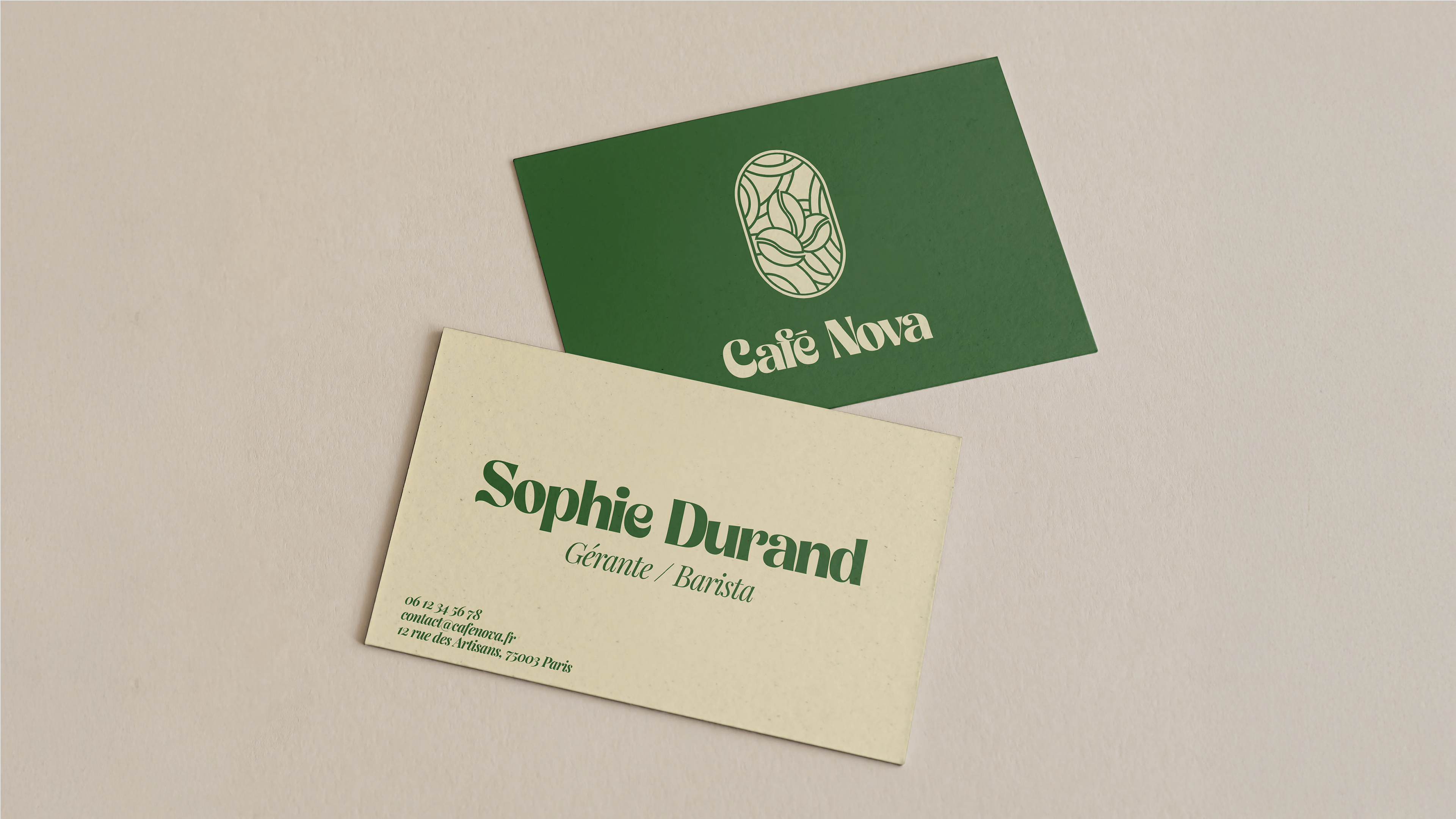 Carte de visite Café Nova AR COMM' Rouen Lucas Mérai